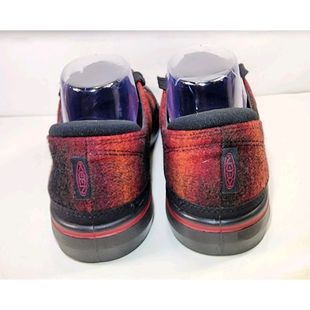 Keen Elsa IV Plaid Wool Shoes Womens 9 Red Black Flannel Flat Skate Sneaker - Picture 8 of 13